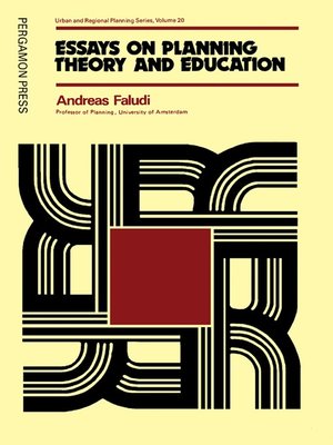 cover image of Essays on Planning Theory and Education